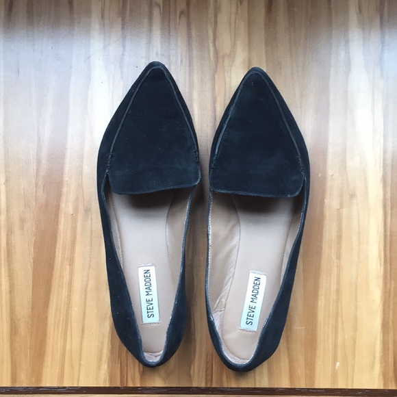 steve madden feather suede loafers